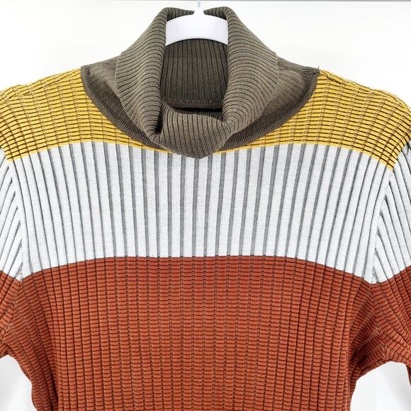 Almost Famous Multicolor Striped Bodycon Maxi Turtleneck Dress Women's Plus 2X - Picture 3 of 7